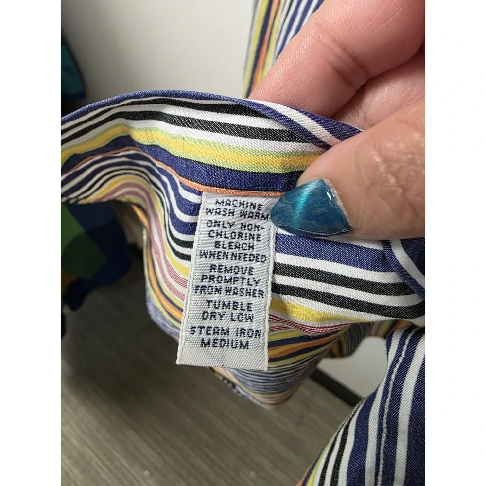 Polo Ralph Lauren Westerton Stripe Button Down Shirt Men Large Cotton Multicolor